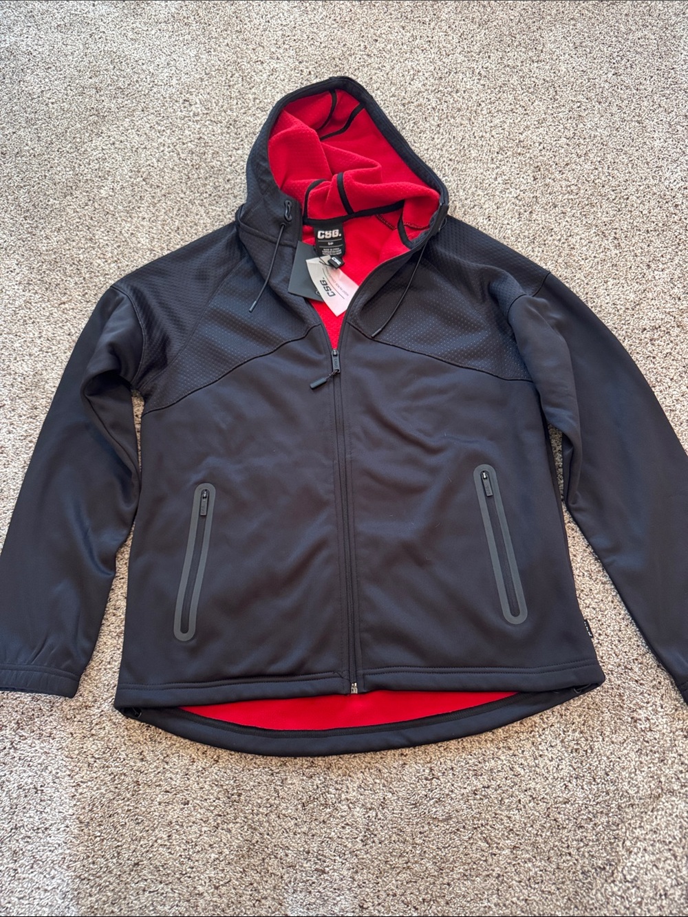CSG Champions Sport Night Patrol Men's Black Performance Full-zip Jacket size S